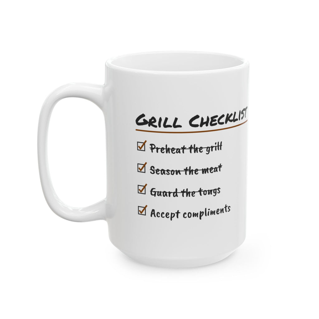 Grill Checklist Coffee Mug Accept All Compliments For Dad