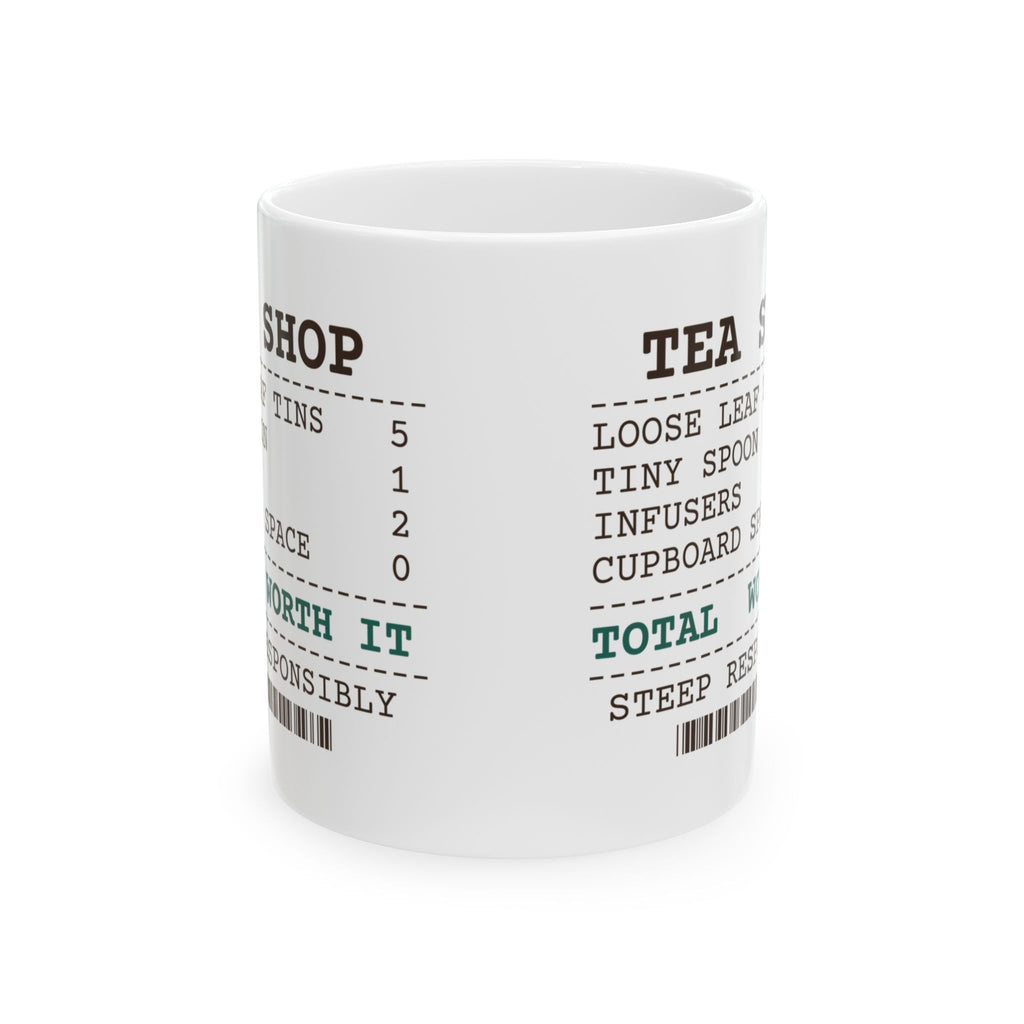 Funny Tea Lover Mug Tea Shop Receipt Loose Leaf