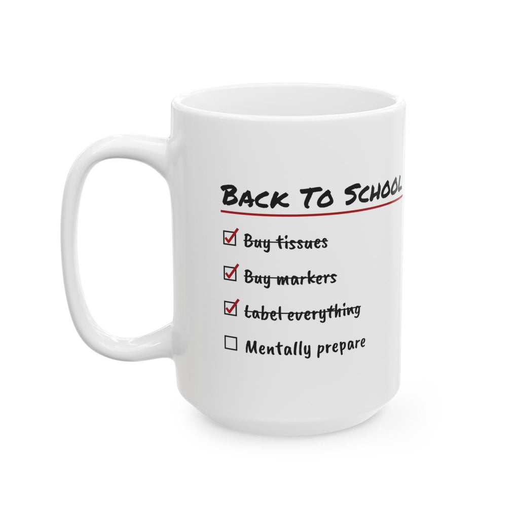 Funny Teacher Checklist Coffee Mug Back To School For Teachers