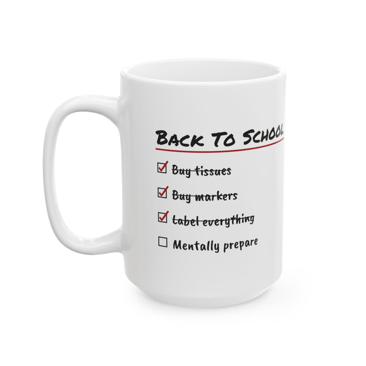 Funny Teacher Checklist Coffee Mug Back To School For Teachers