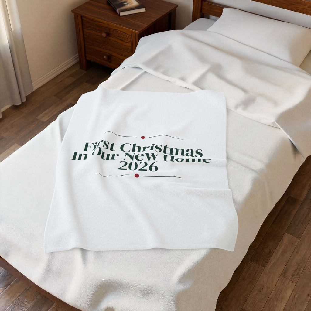 First Christmas In Our New Home 2026 Throw Blanket For Homeowners