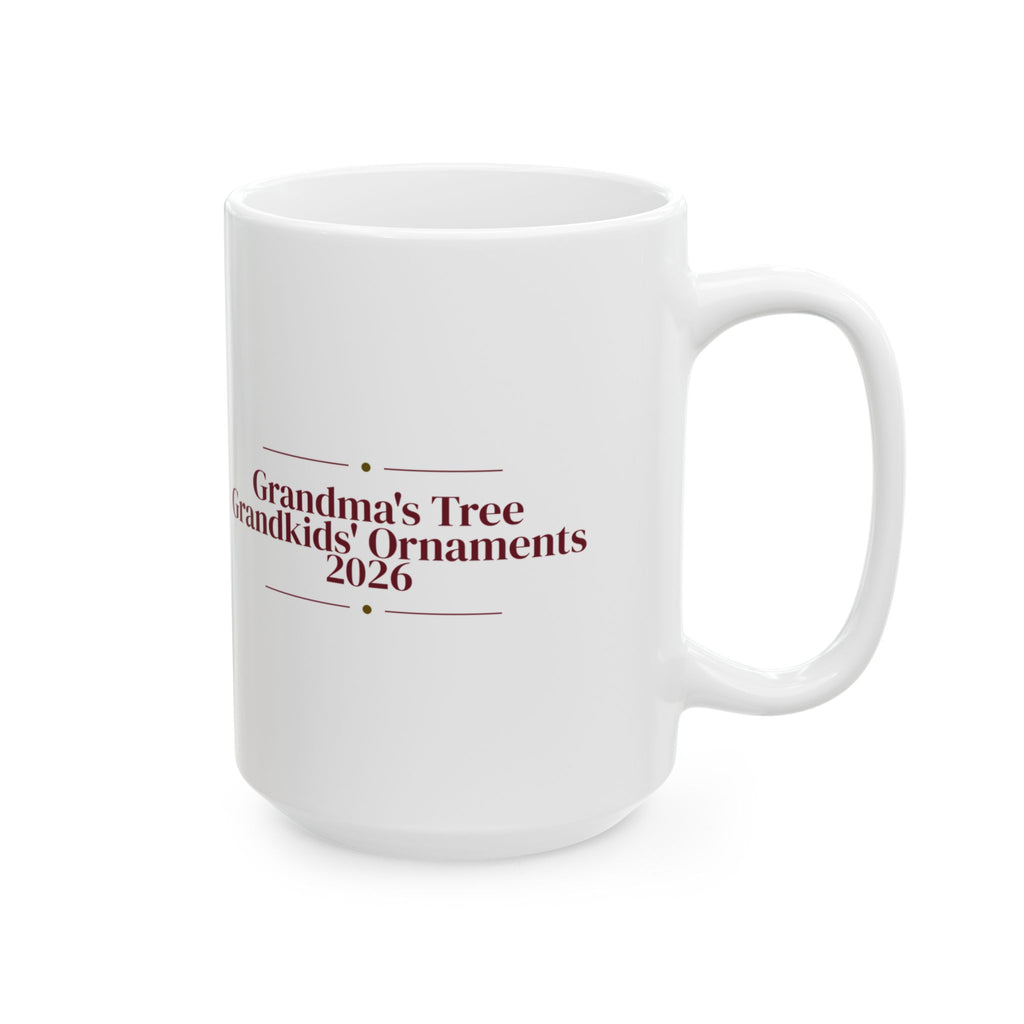 Christmas Coffee Mug Grandma's Tree Grandkids' Ornaments 2026