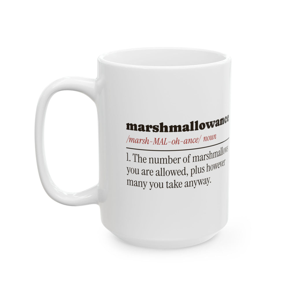 Funny Hot Cocoa Coffee Mug Marshmallowance Definition For Cocoa Fans