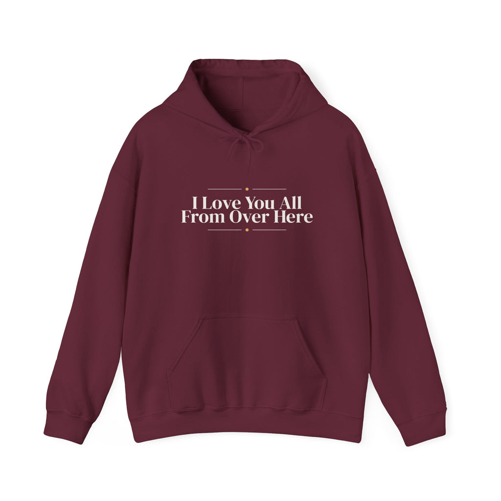Funny Christmas Introvert Hoodie I Love You All From Over Here