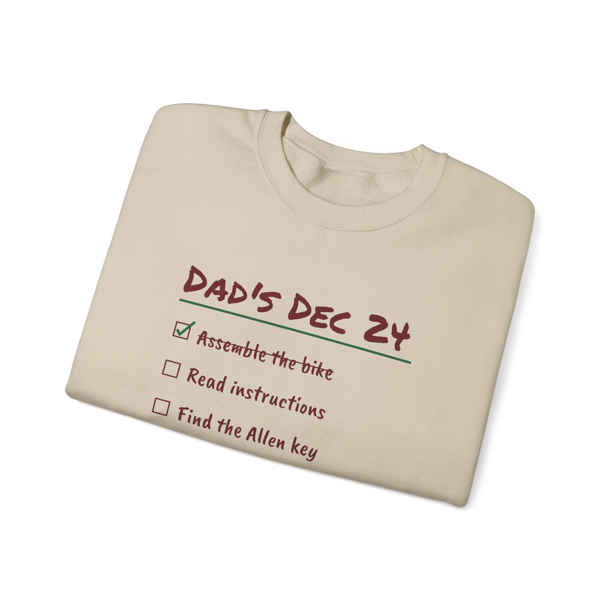 Funny Christmas Dad Sweatshirt Read The Instructions Eventually