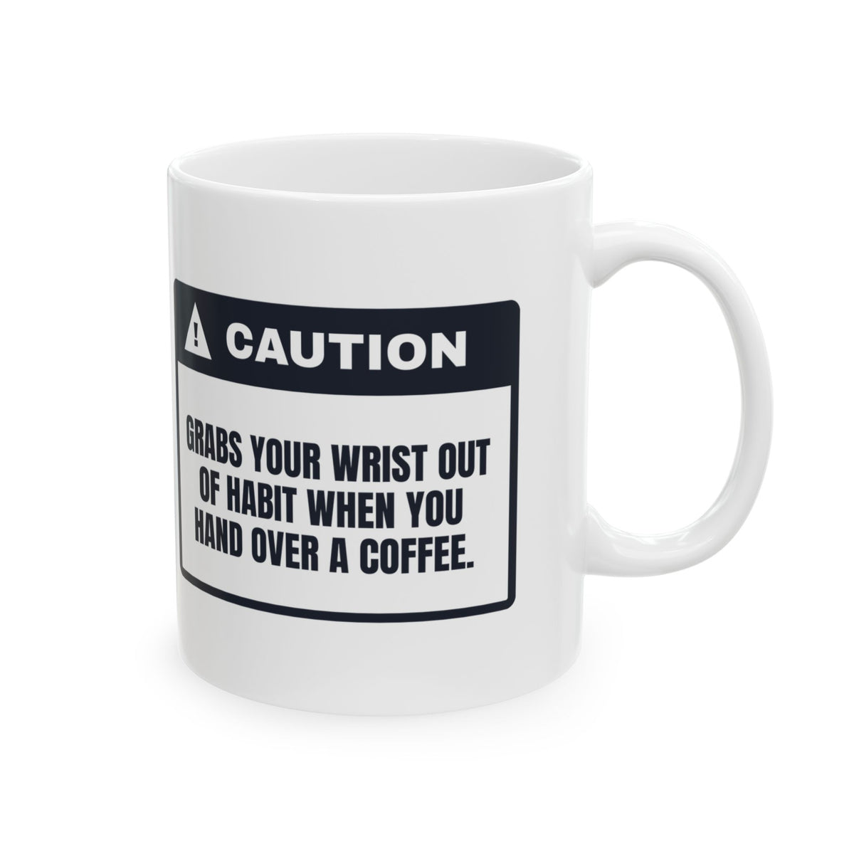 Funny Wrestling Coffee Mug Grabs A Wrist Out Of Habit For Wrestlers