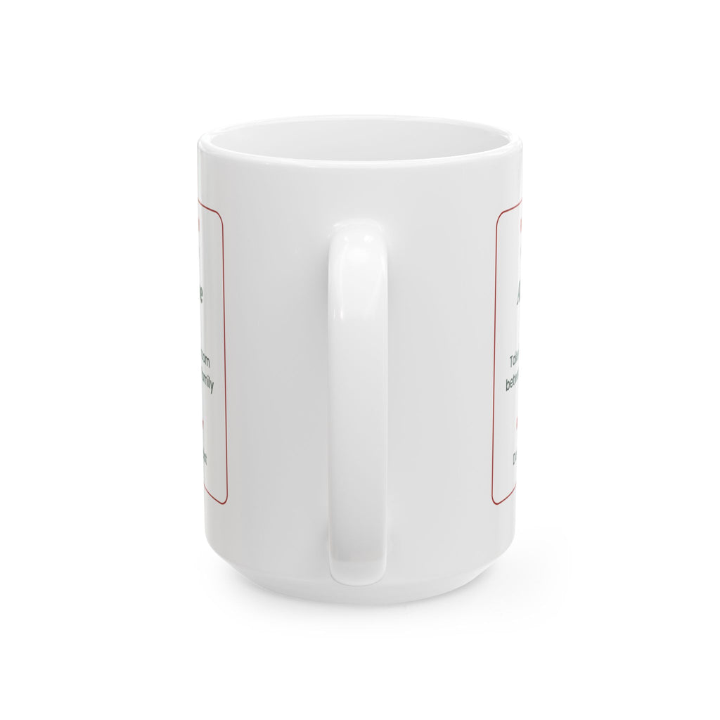 Funny Introvert Christmas Coffee Mug Alone Time Prescription Label