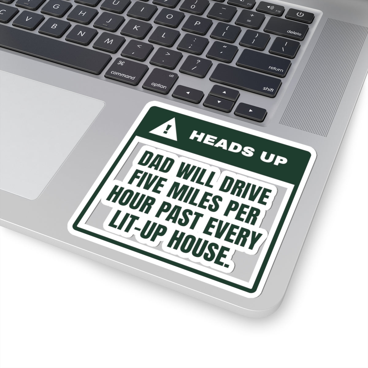 Funny Christmas Dad Sticker Drives 5 MPH Past Every Light Show
