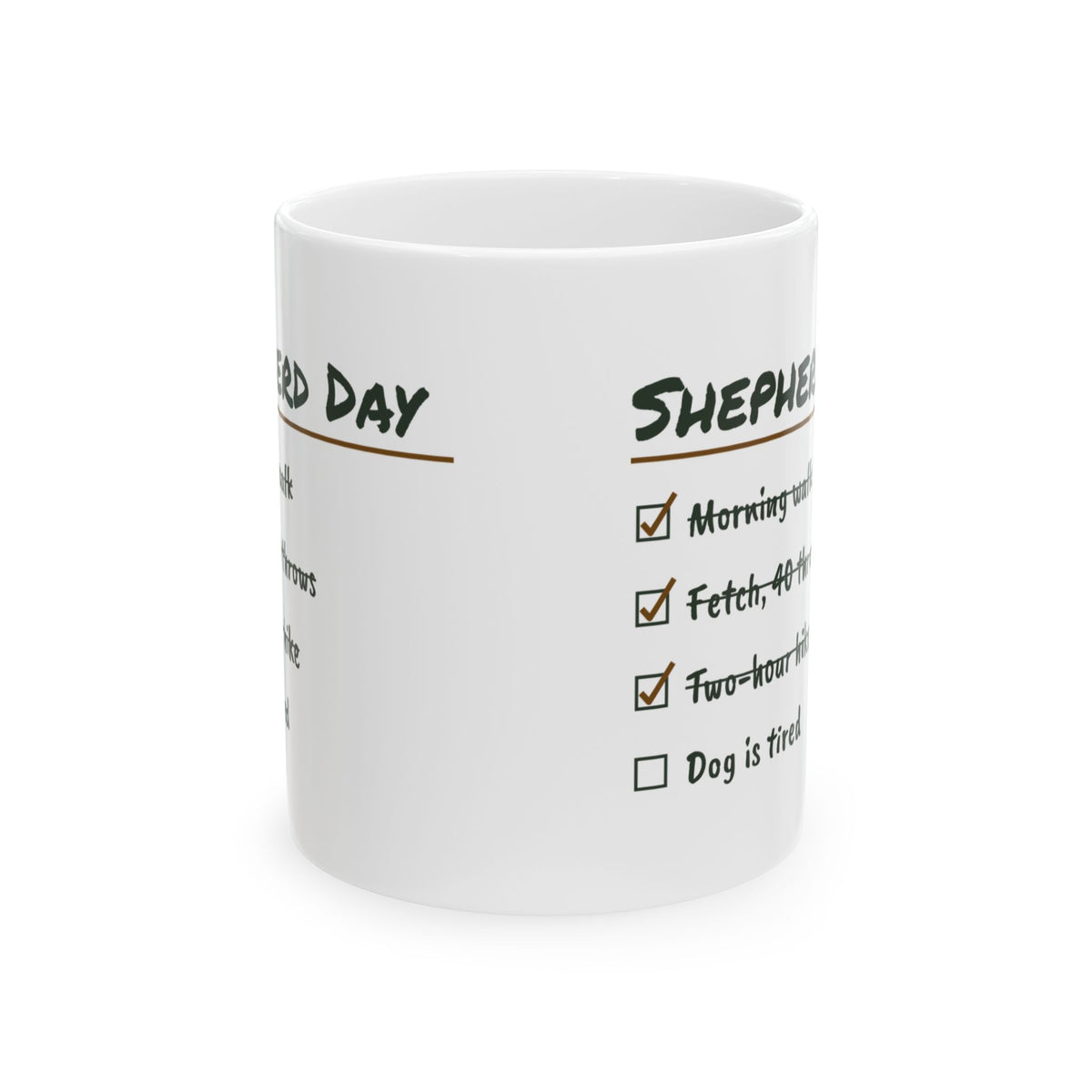 Funny German Shepherd Coffee Mug Shepherd Day Checklist