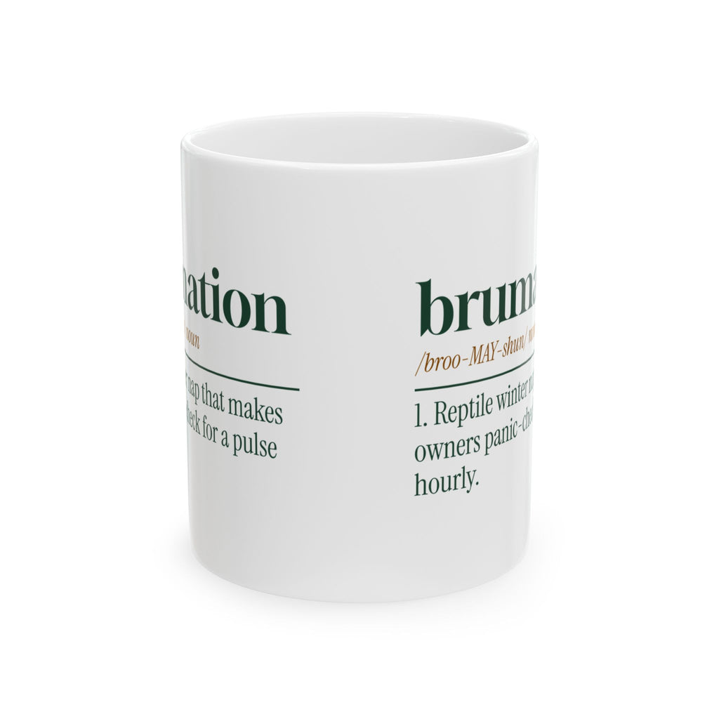Brumation Panic Coffee Mug For Reptile Owners