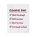 Funny Christmas Baking Throw Blanket Chill One Hour Eat Dough Instead