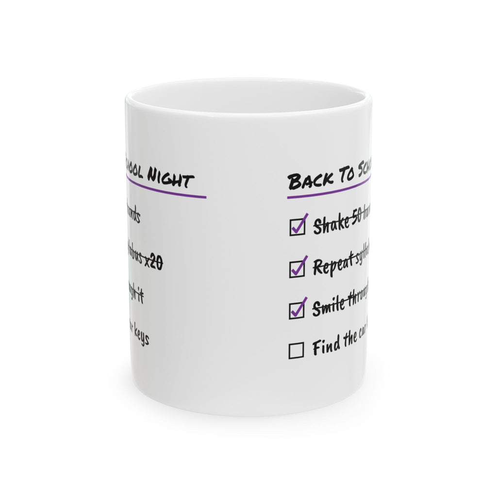 Funny Teacher Coffee Mug Back To School Night Checklist For Teachers