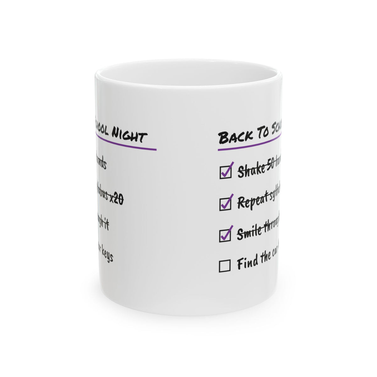 Funny Teacher Coffee Mug Back To School Night Checklist For Teachers