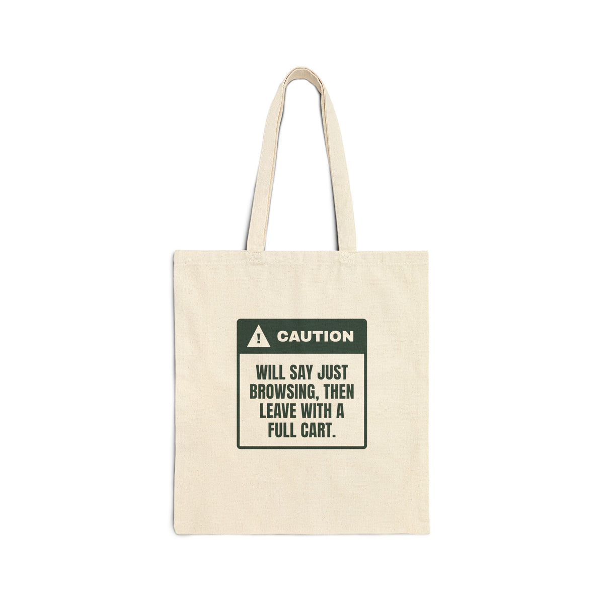 Funny Christmas Shopping Tote Bag Just Browsing Warning For Shoppers