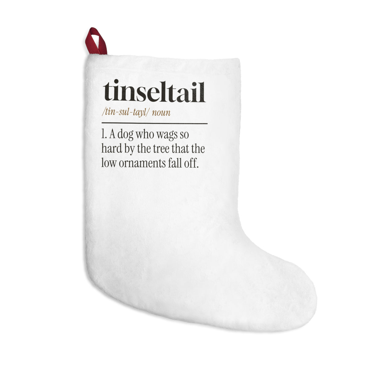 Funny Christmas Dog Christmas Stocking Tinseltail Definition For Dog Lovers