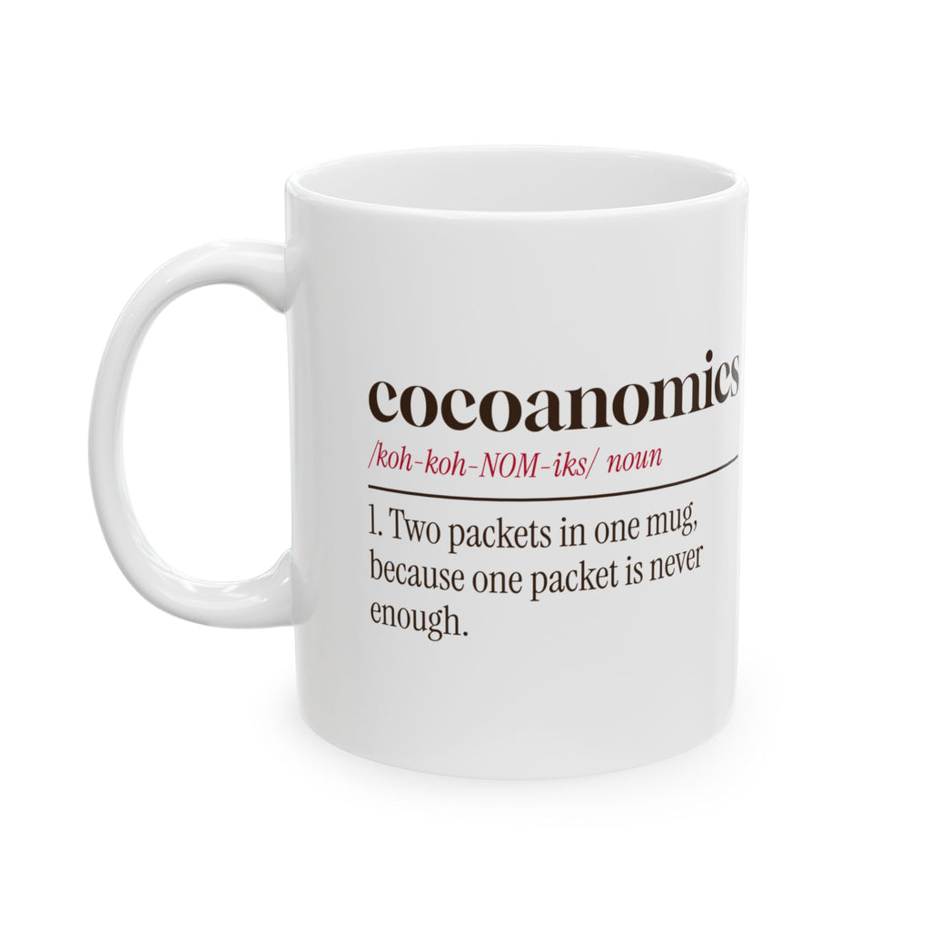 Funny Hot Cocoa Coffee Mug Cocoanomics Dictionary Definition