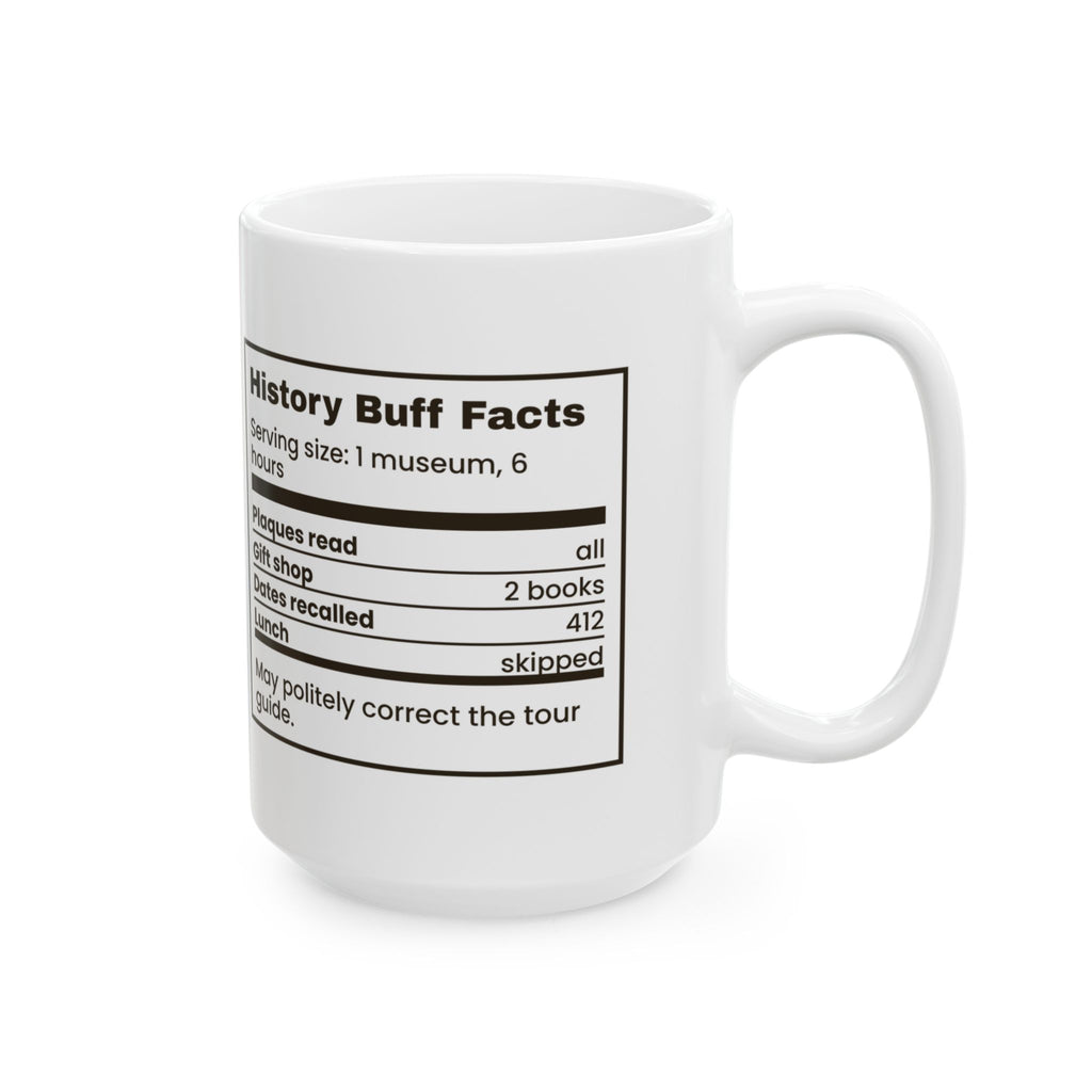 Funny History Buff Coffee Mug History Buff Facts Dates Recalled 412