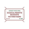 Funny Dog Christmas Sticker Santa Photo Session Treats Required