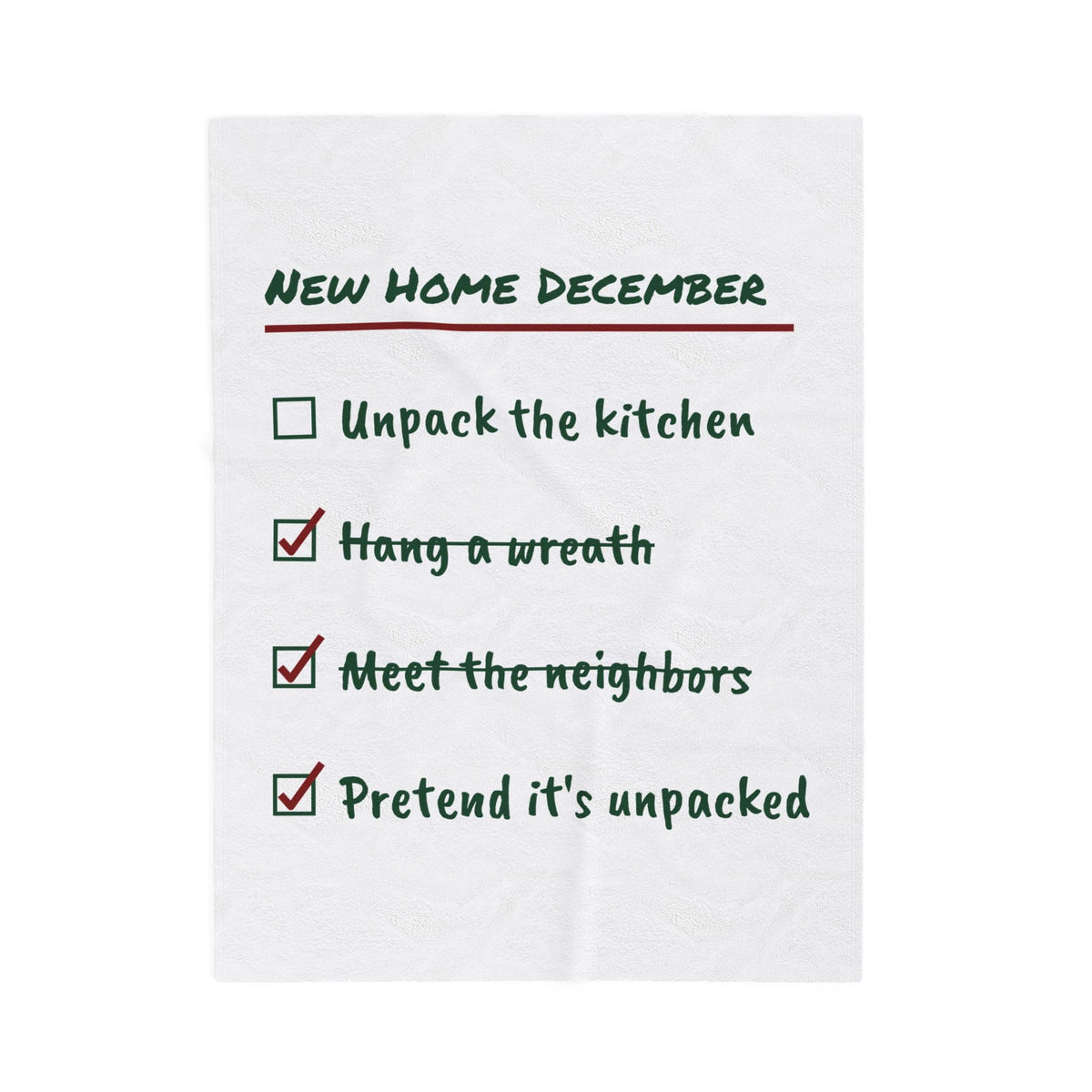 Funny Christmas Throw Blanket New Home December Checklist For Homeowners