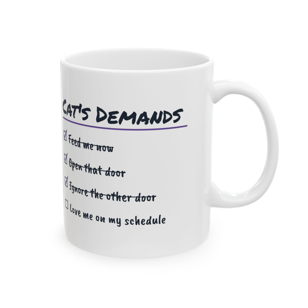 Cat Mug On My Schedule Funny Pet Dad Coffee Cup