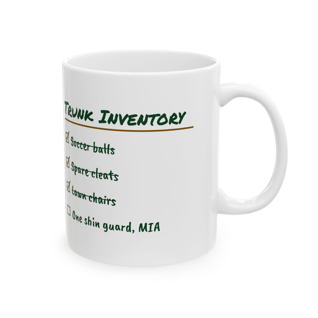 Soccer Mom Coffee Mug Trunk Inventory Check