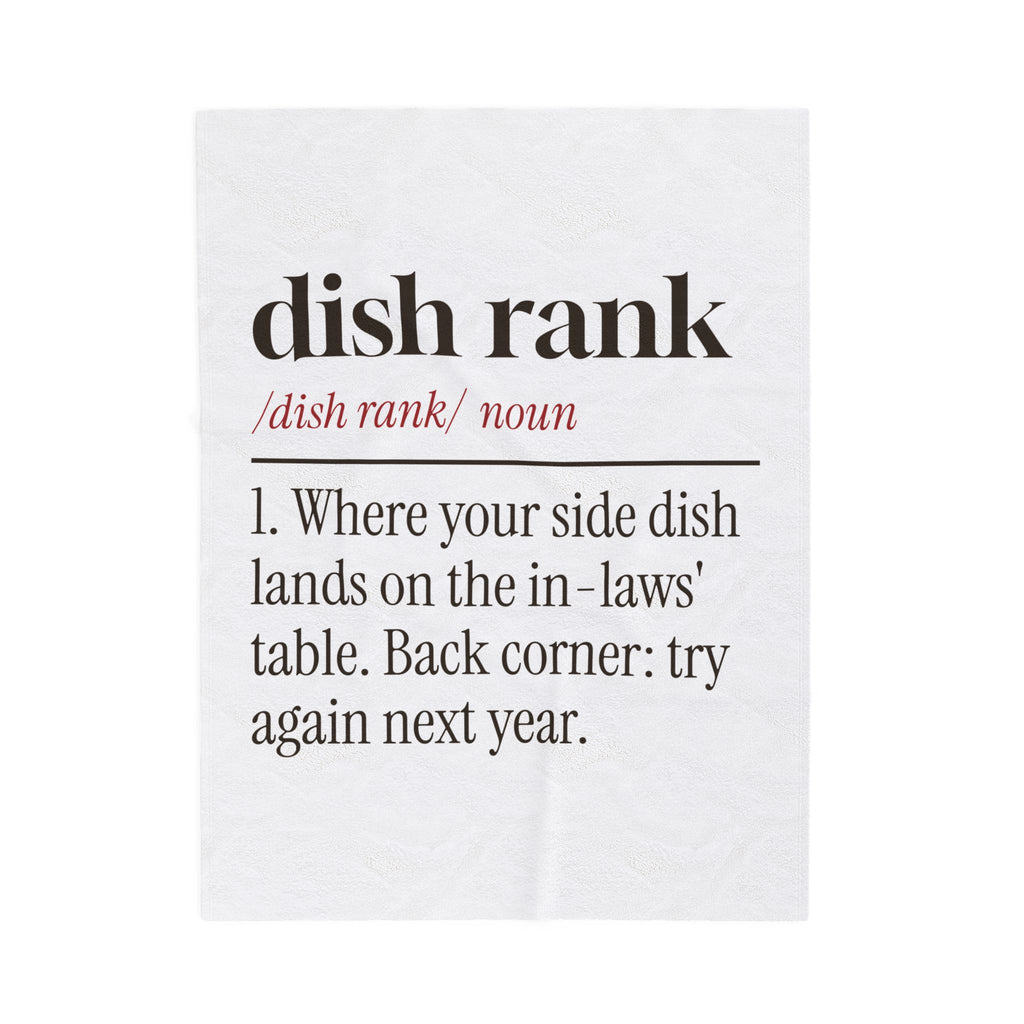 Funny In-Laws Christmas Throw Blanket Dish Rank Definition
