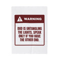 Funny Christmas Dad Throw Blanket Untangling Lights Hand Me The Other End