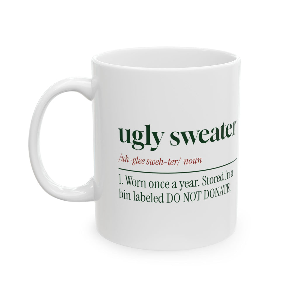 Funny Christmas Coffee Mug Ugly Sweater Definition Do Not Donate