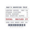 Funny Christmas Dad Sticker Shops On Dec 24 Receipt For Dad