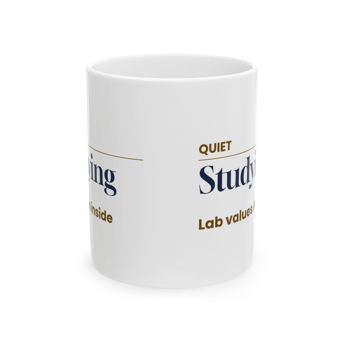 Funny Nursing Mug Quiet Studying Lab Values Sign
