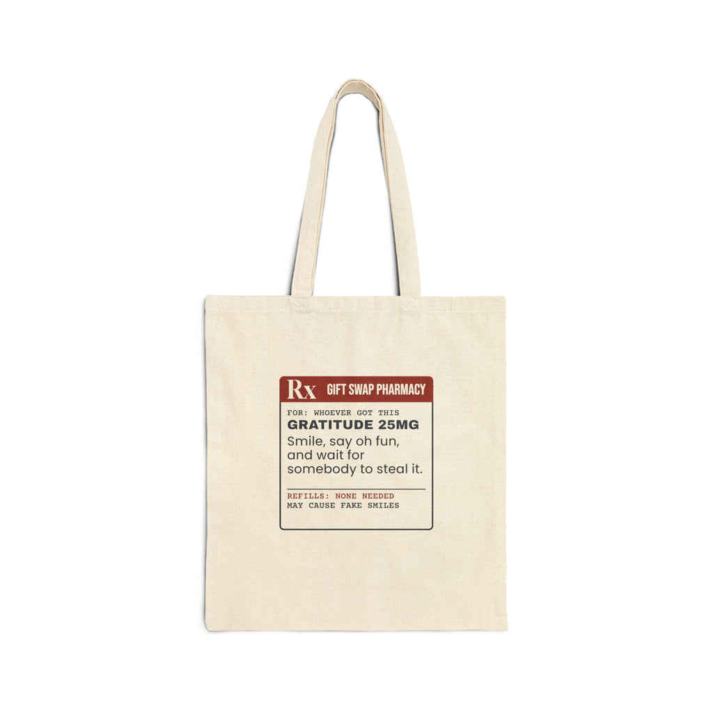Funny White Elephant Tote Bag Gratitude 25mg Wait To Be Stolen