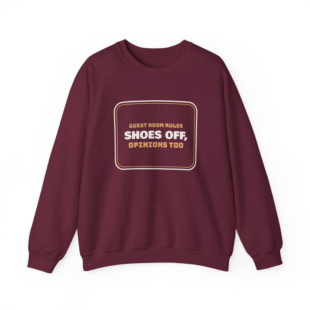Funny Christmas In-Laws Sweatshirt Shoes Off Opinions Too