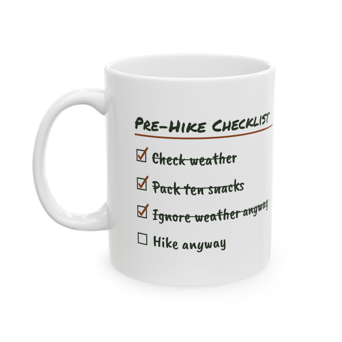 Funny Hiking Coffee Mug Pack Ten Snacks Hike Anyway