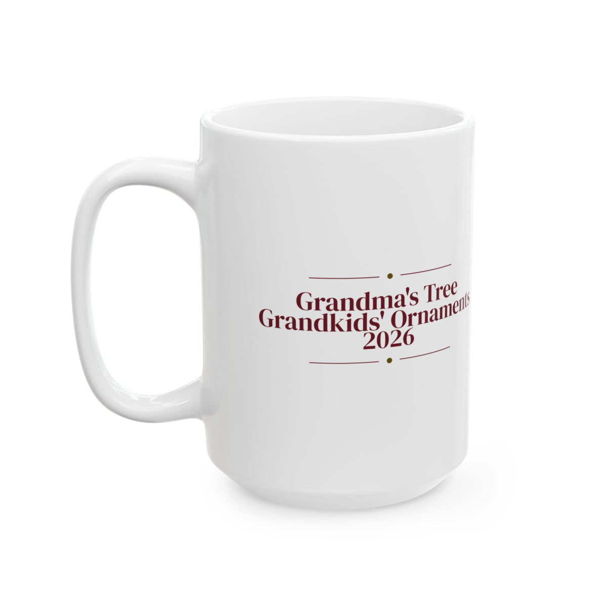 Christmas Coffee Mug Grandma's Tree Grandkids' Ornaments 2026