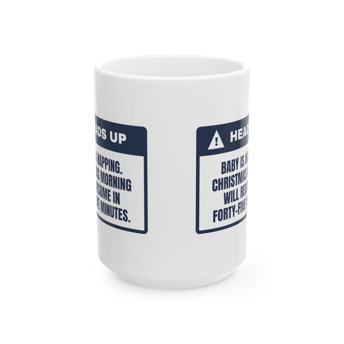 Funny Baby's First Christmas Coffee Mug Baby Is Napping Christmas Resumes