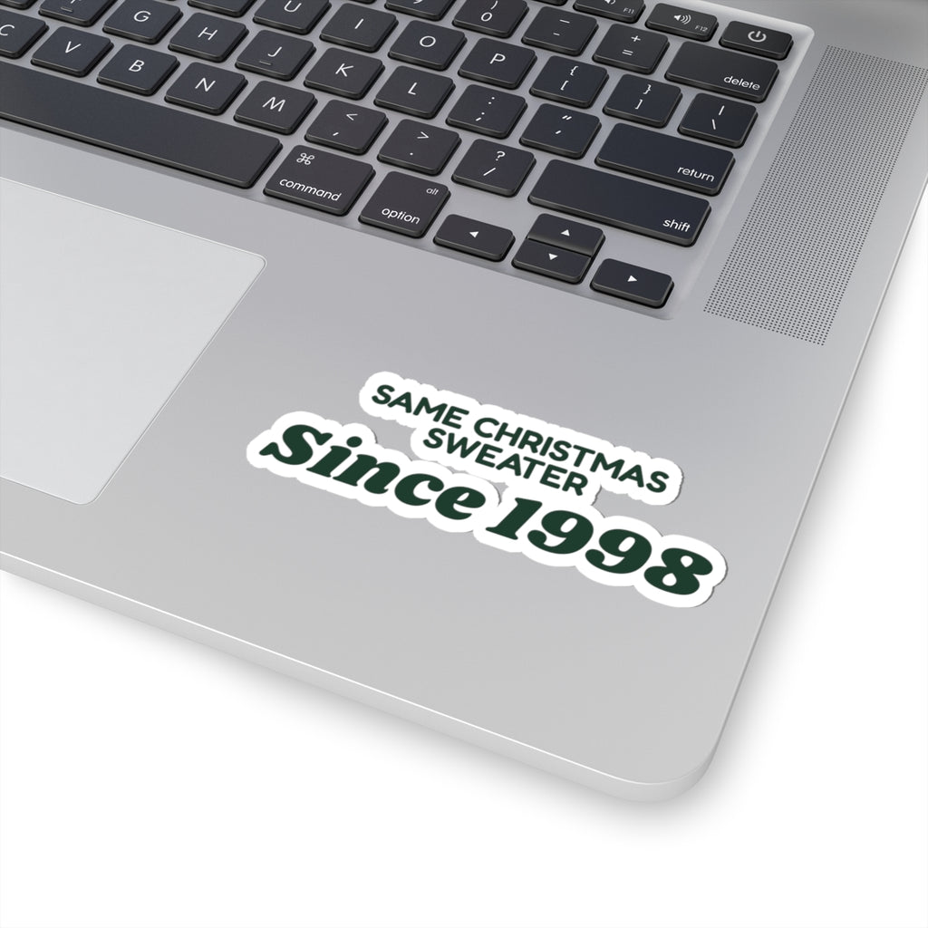 Funny Christmas Dad Sticker Same Christmas Sweater Since 1998