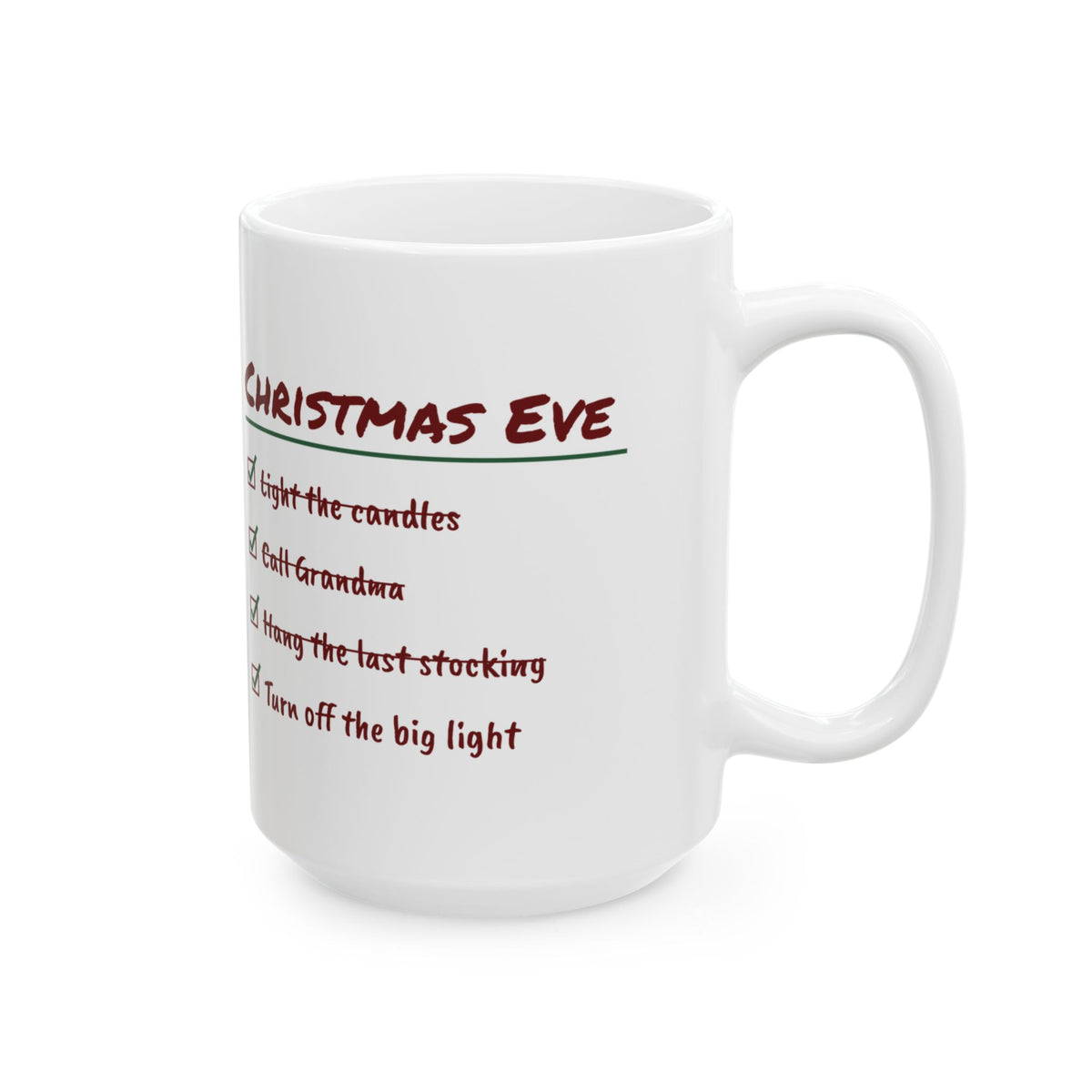 Christmas Eve Coffee Mug Hang The Last Stocking Checklist