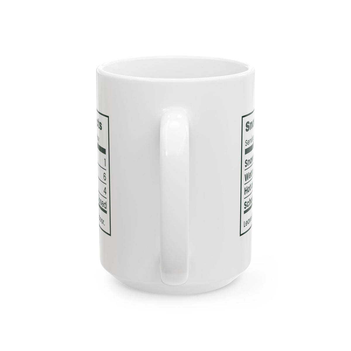 Hot Cocoa Coffee Mug Snow Day Nutrition Facts For Winter Lovers