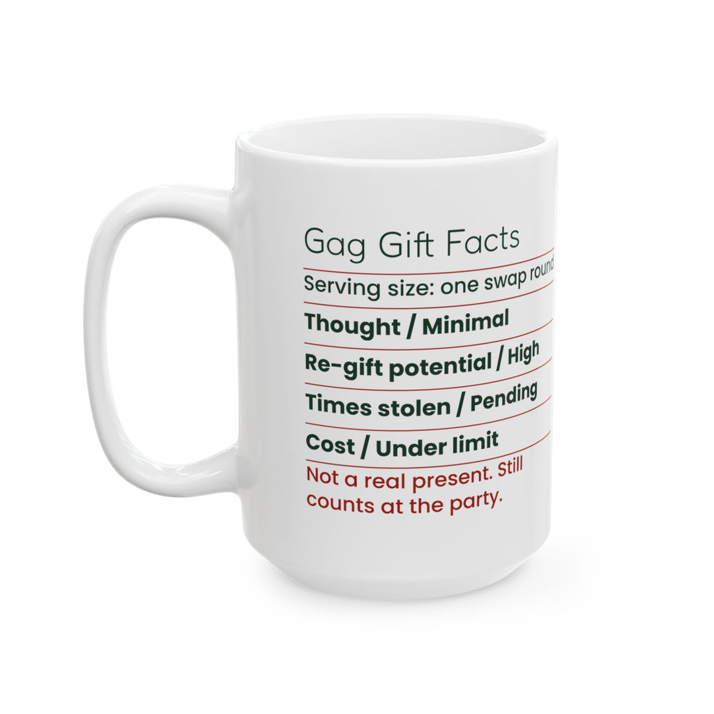 Funny White Elephant Coffee Mug Gag Gift Facts Label For Coworkers