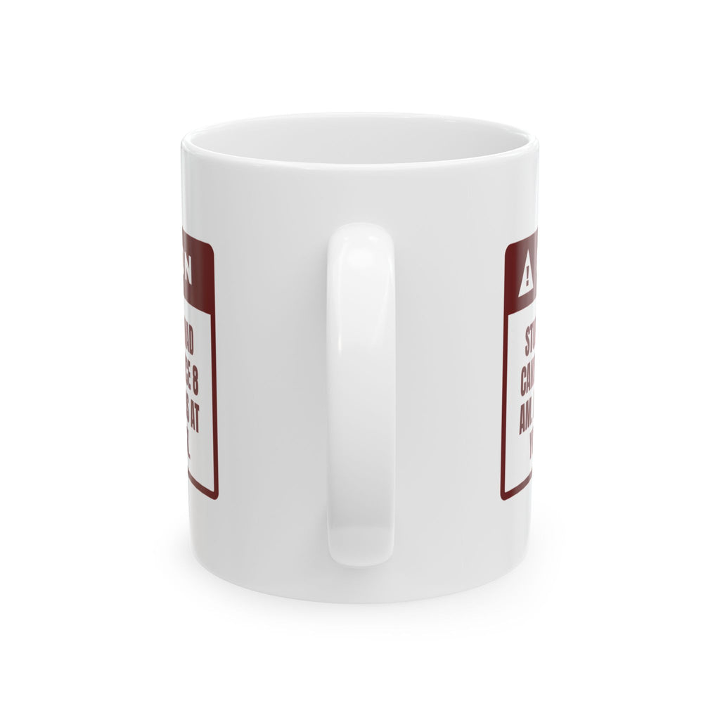 Funny Christmas Teacher Coffee Mug Candy Canes Since 8 AM Warning