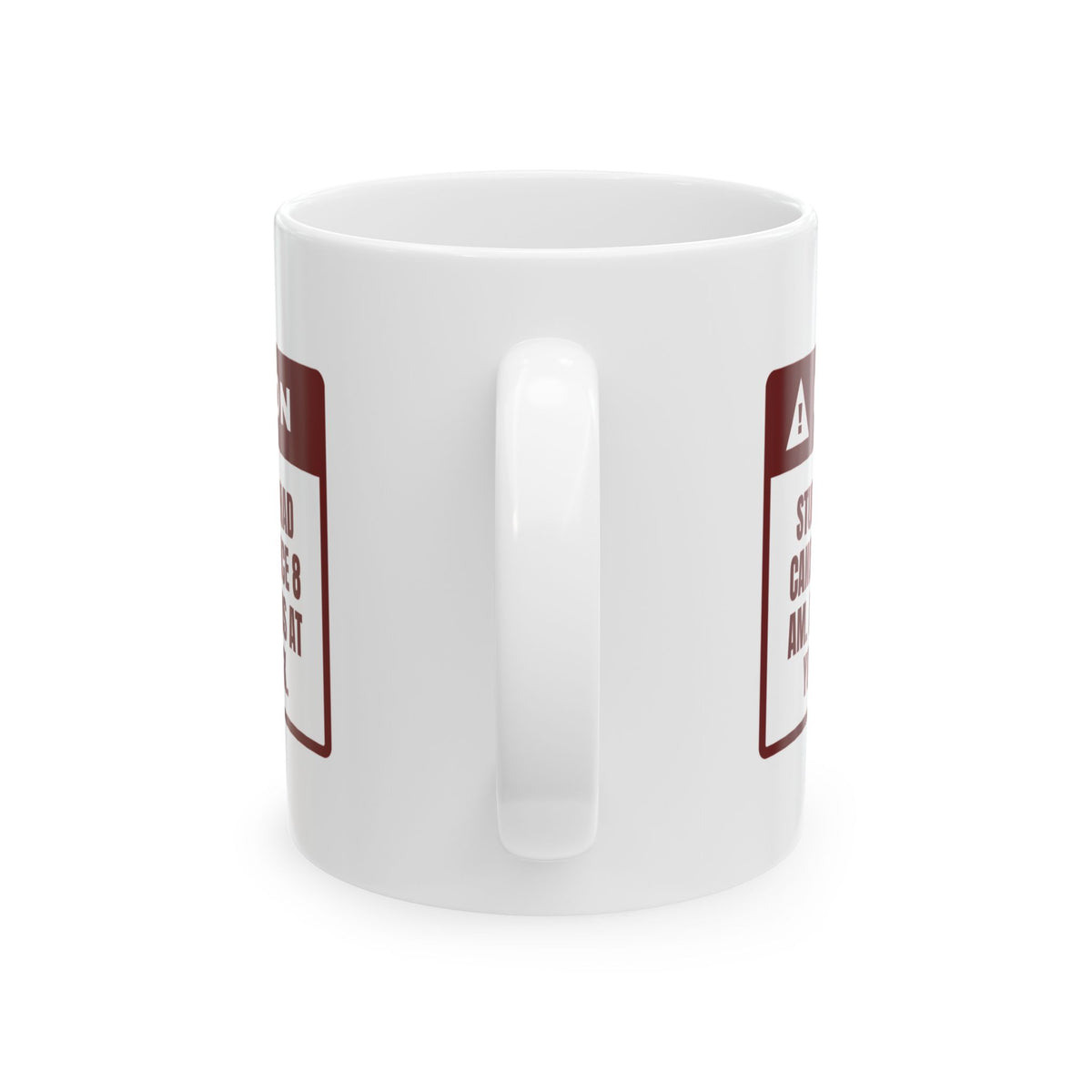 Funny Christmas Teacher Coffee Mug Candy Canes Since 8 AM Warning