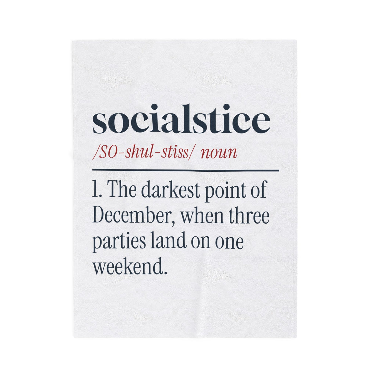 Funny Introvert Christmas Throw Blanket Socialstice Definition