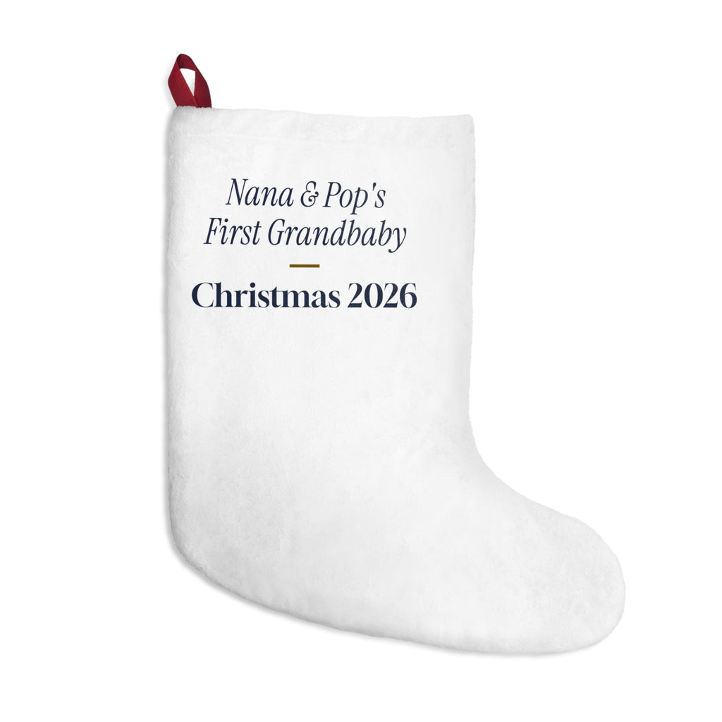 Christmas Stocking Nana And Pop's First Grandbaby Christmas 2026