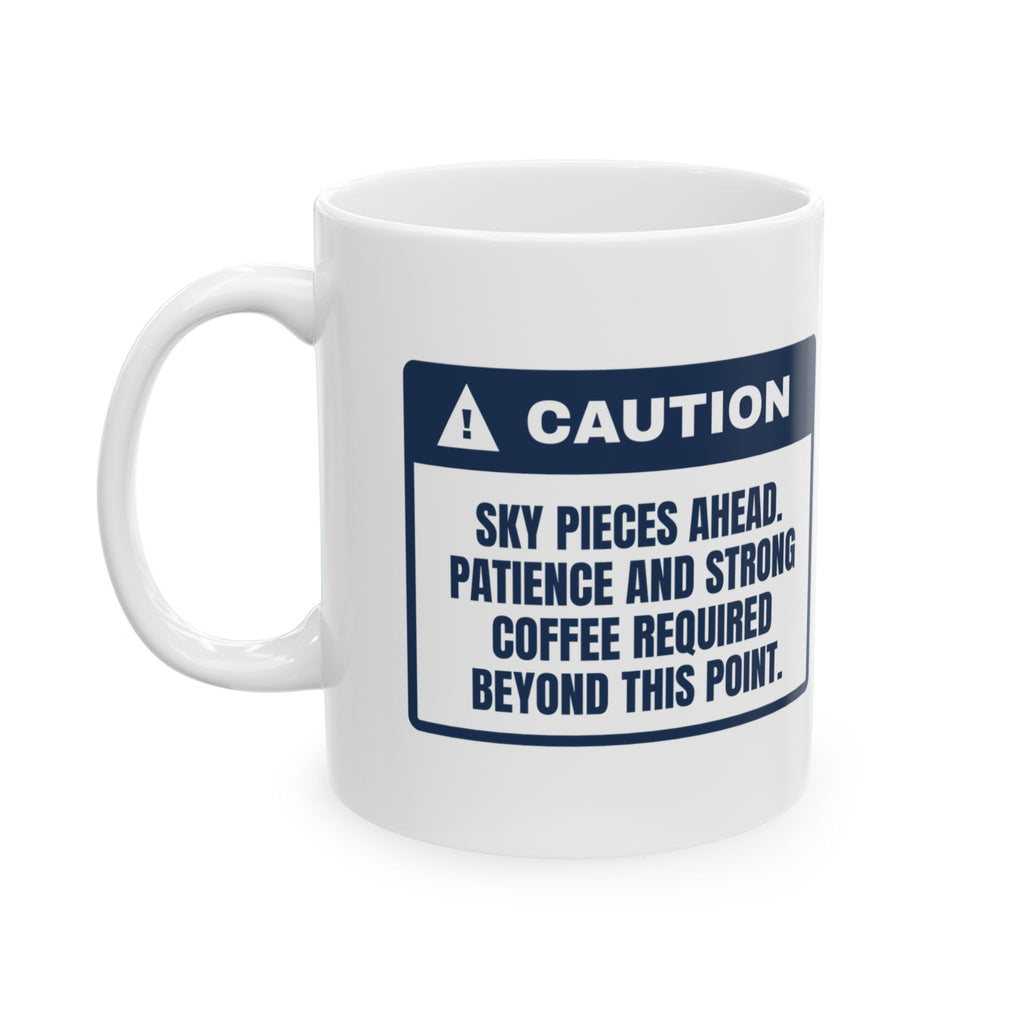 Puzzle Coffee Mug Sky Pieces Ahead Proceed