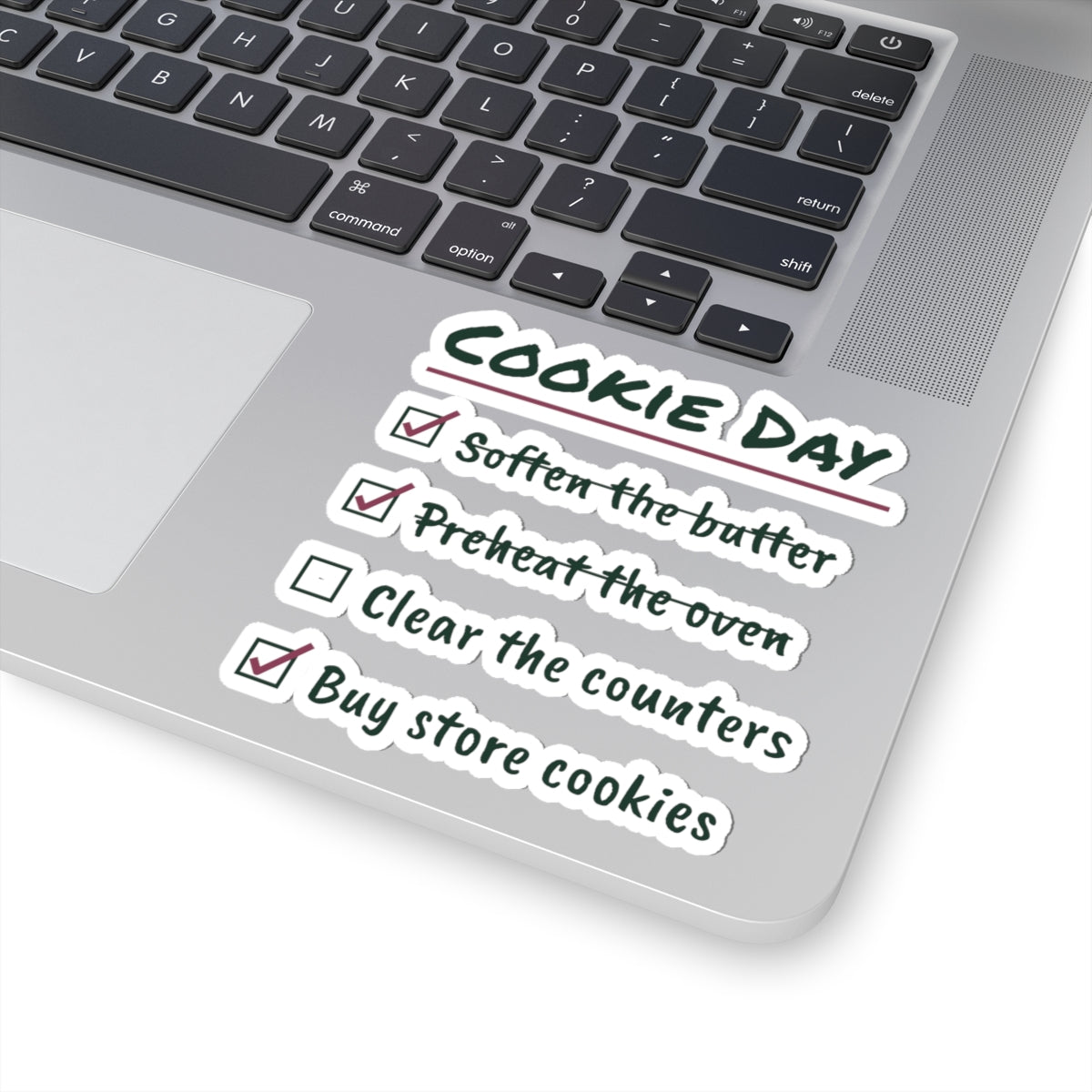 Funny Christmas Sticker Cookie Day Checklist For Bakers
