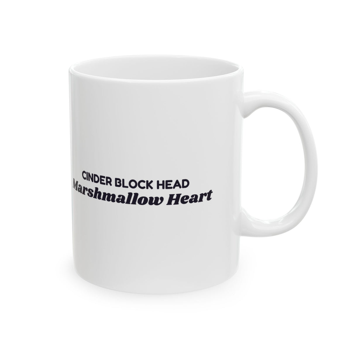 Funny Pit Bull Mug Cinder Block Head Marshmallow Heart