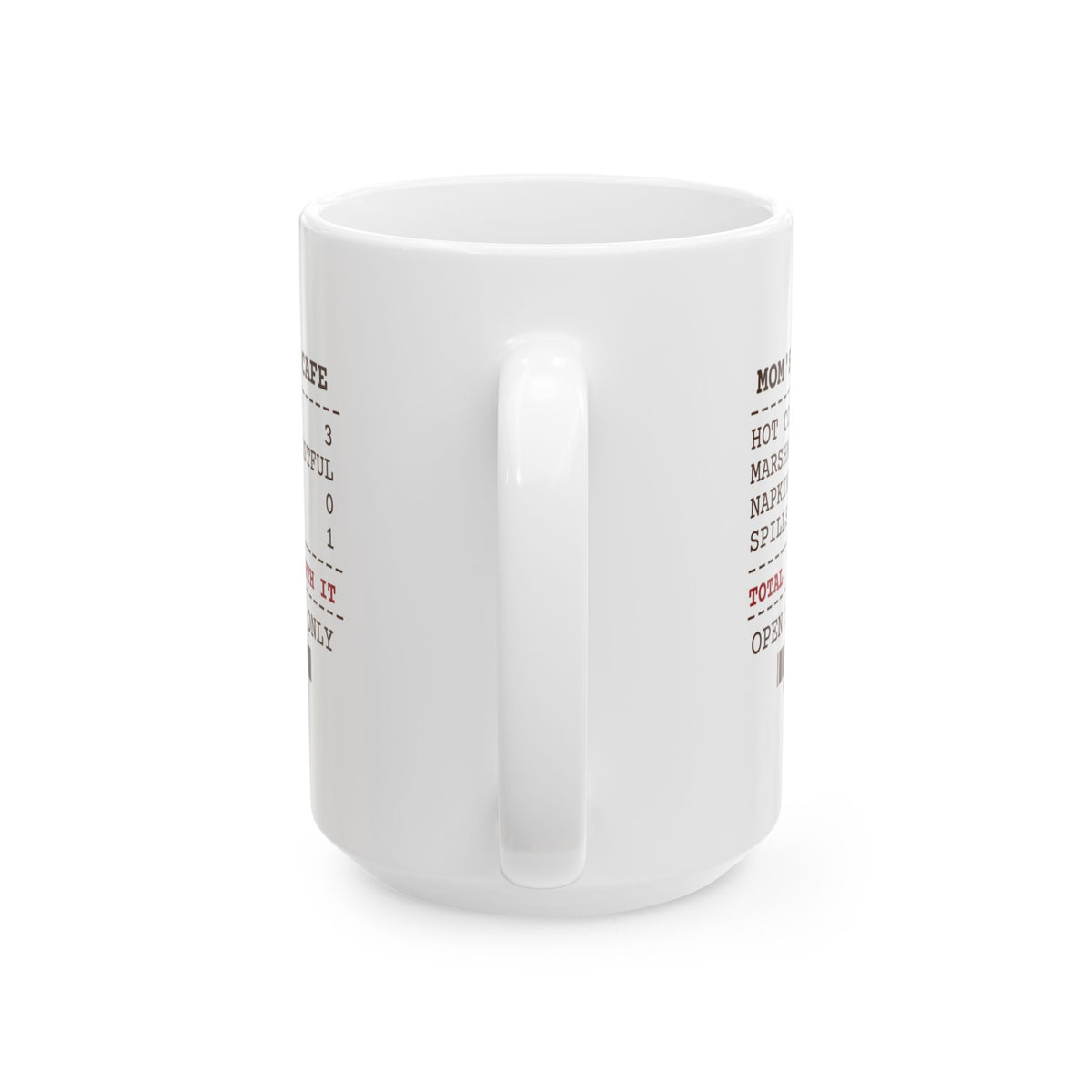 Funny Christmas Coffee Mug Mom's Kitchen Cafe Cocoa Receipt For Moms