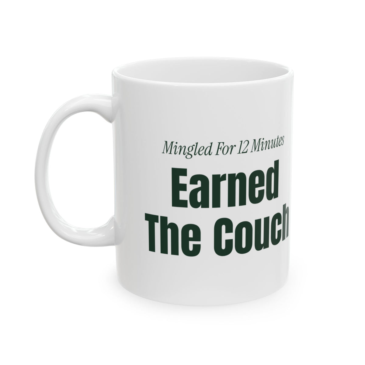 Funny Introvert Christmas Coffee Mug Mingled For 12 Minutes