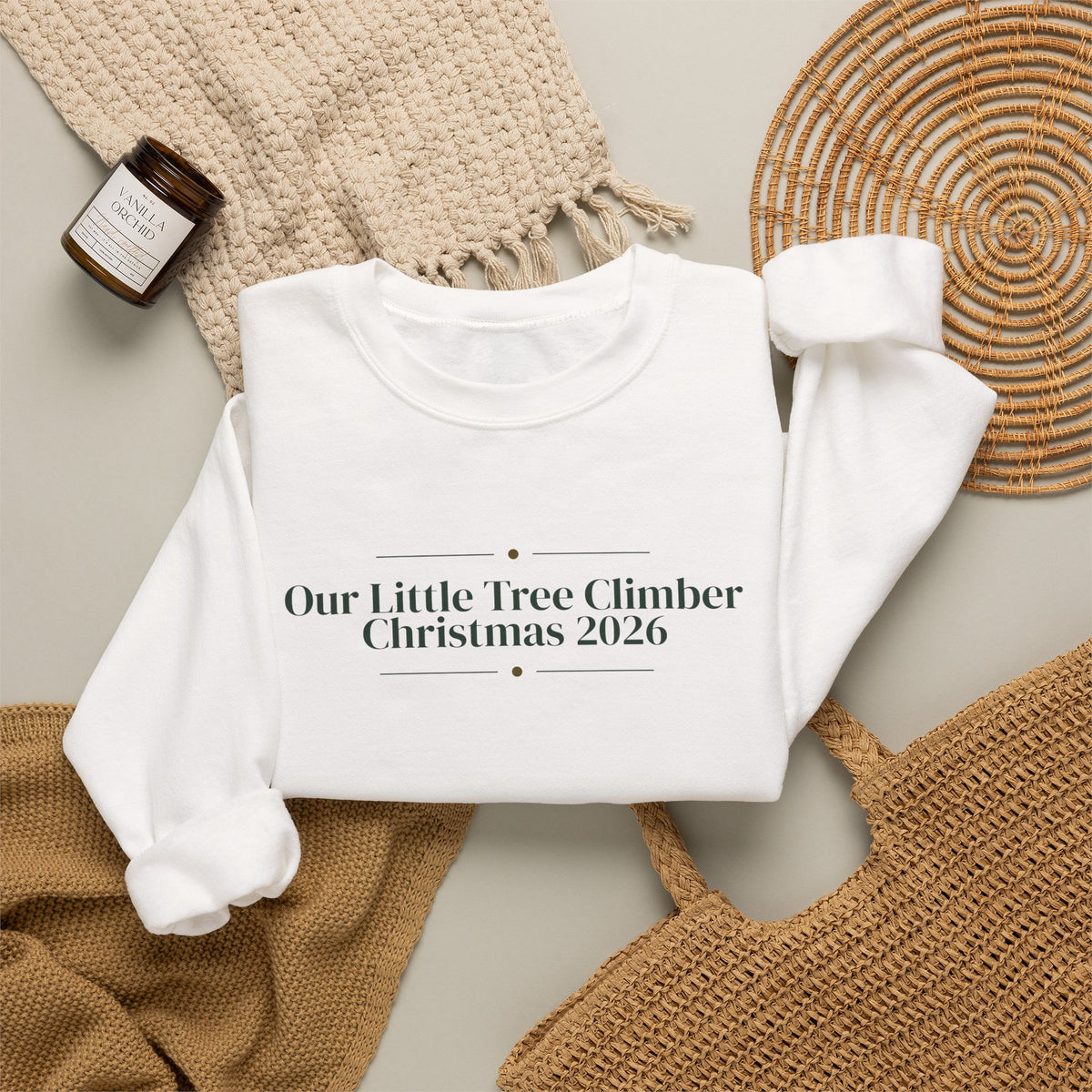 Christmas Cat Sweatshirt Our Little Tree Climber Christmas 2026
