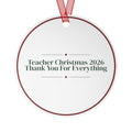 Christmas Ornament Teacher Christmas 2026 Thank You For Everything
